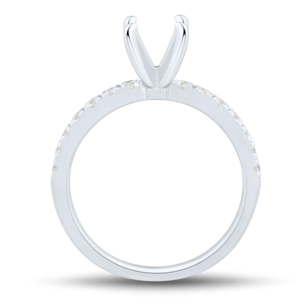 1/2 ct. tw. Brilliant-Cut Diamond Semi-Mount Engagement Ring in 14k White Gold (Setting Only) – Image 5 of 8