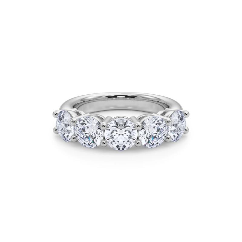 Lab Grown Diamond Five-Stone Anniversary Band in 14K White Gold &#40;3 ct. tw.&#41; – Image 5 of 5