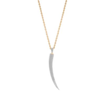 Men's Diamond Tusk Pendant in 10K Yellow Gold (1/2 ct. tw.)