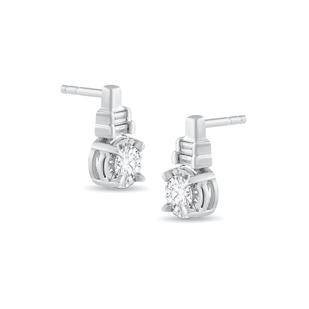 Diamond Drop Earrings in 10K White Gold (1/3 ct. tw.) – Image 1 of 2