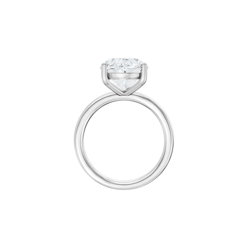 Lab Grown Diamond Oval Solitaire Ring in 14K White Gold (5 ct.) – Image 2 of 4