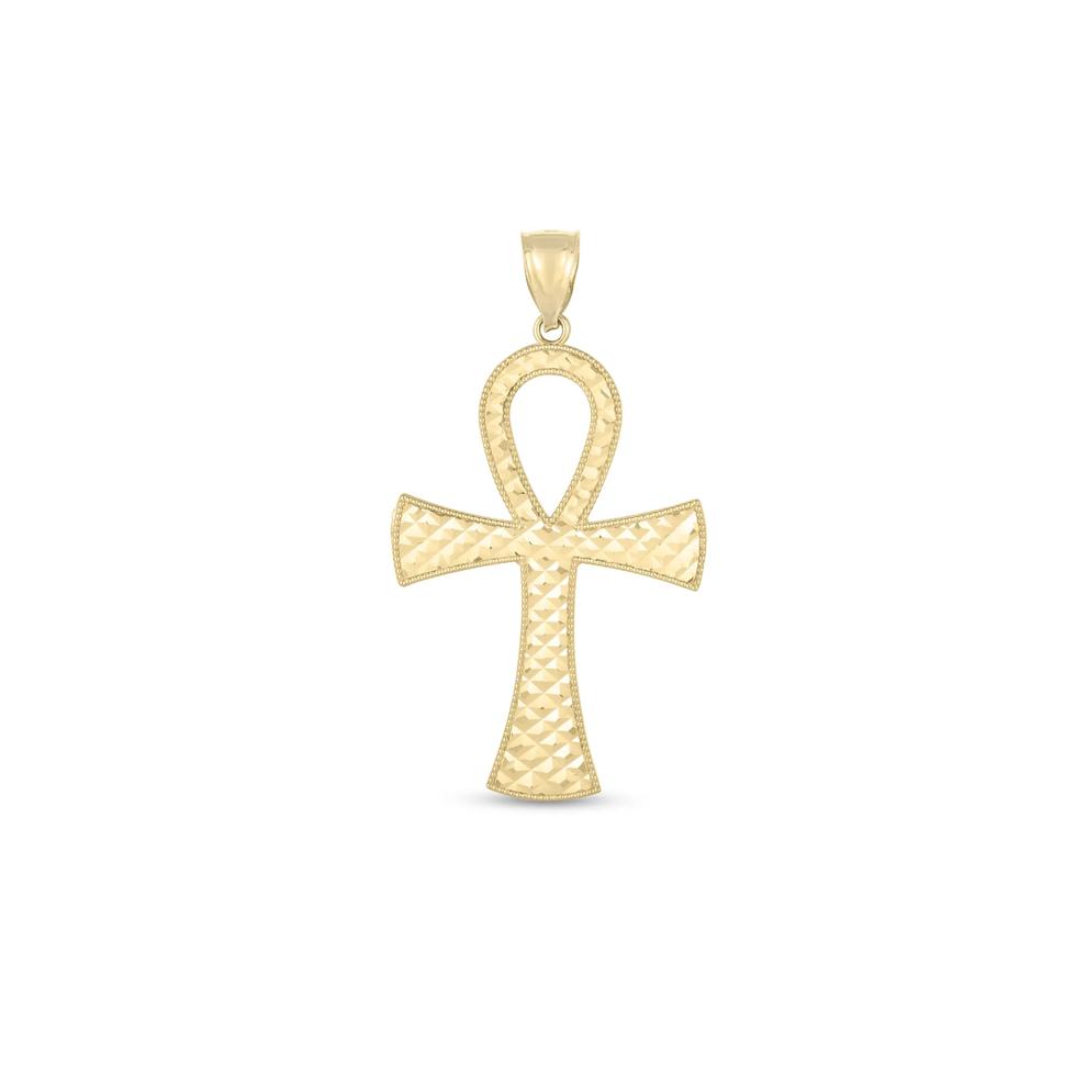 Ankh Cross Charm in 14K Yellow Gold – Image 1 of 2