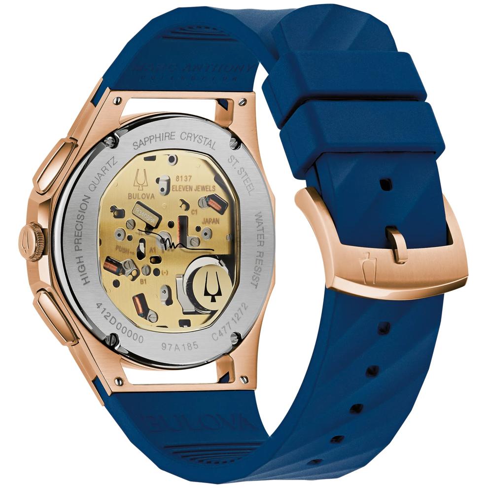 Men's Marc Anthony CURV Watch With Blue Rubber Strap – Image 3 of 3