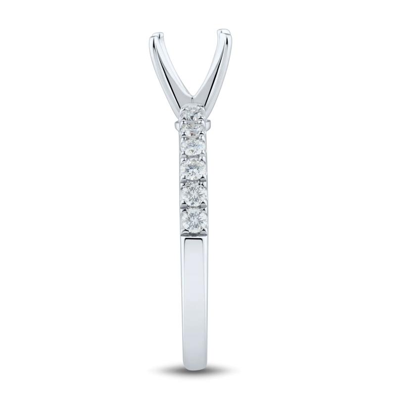 Lab Grown Diamond Semi-Mount Engagement Ring in 14K White Gold &#40;1/3 ct. tw.&#41;  &#40;Setting Only&#41; – Image 6 of 6