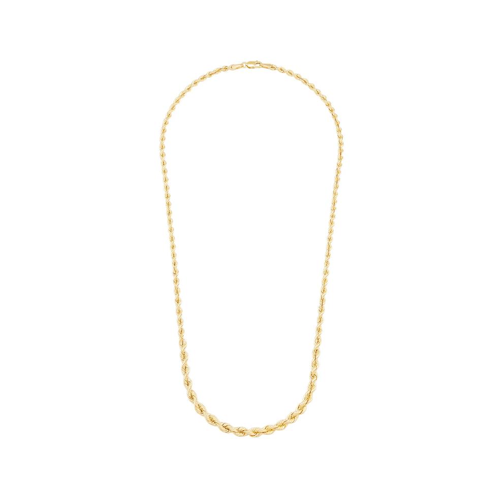 Graduated Silk Rope Chain in 10K Yellow Gold, 2.55-5mm, 18" – Image 2 of 4