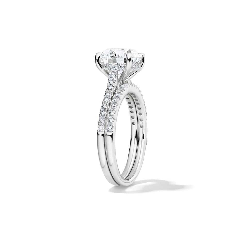 Lab Grown Diamond Wedding Set in 14K White Gold (3 &frac12; ct. tw.) – Image 3 of 7