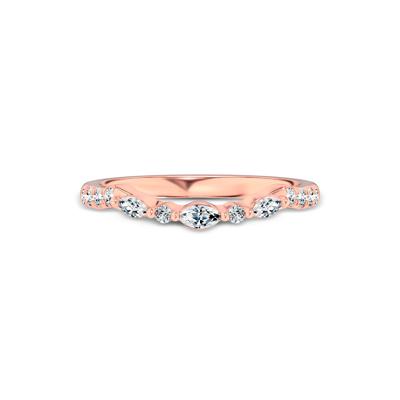 Diamond Contour Band in 14K Rose Gold (1/4 ct. tw.)