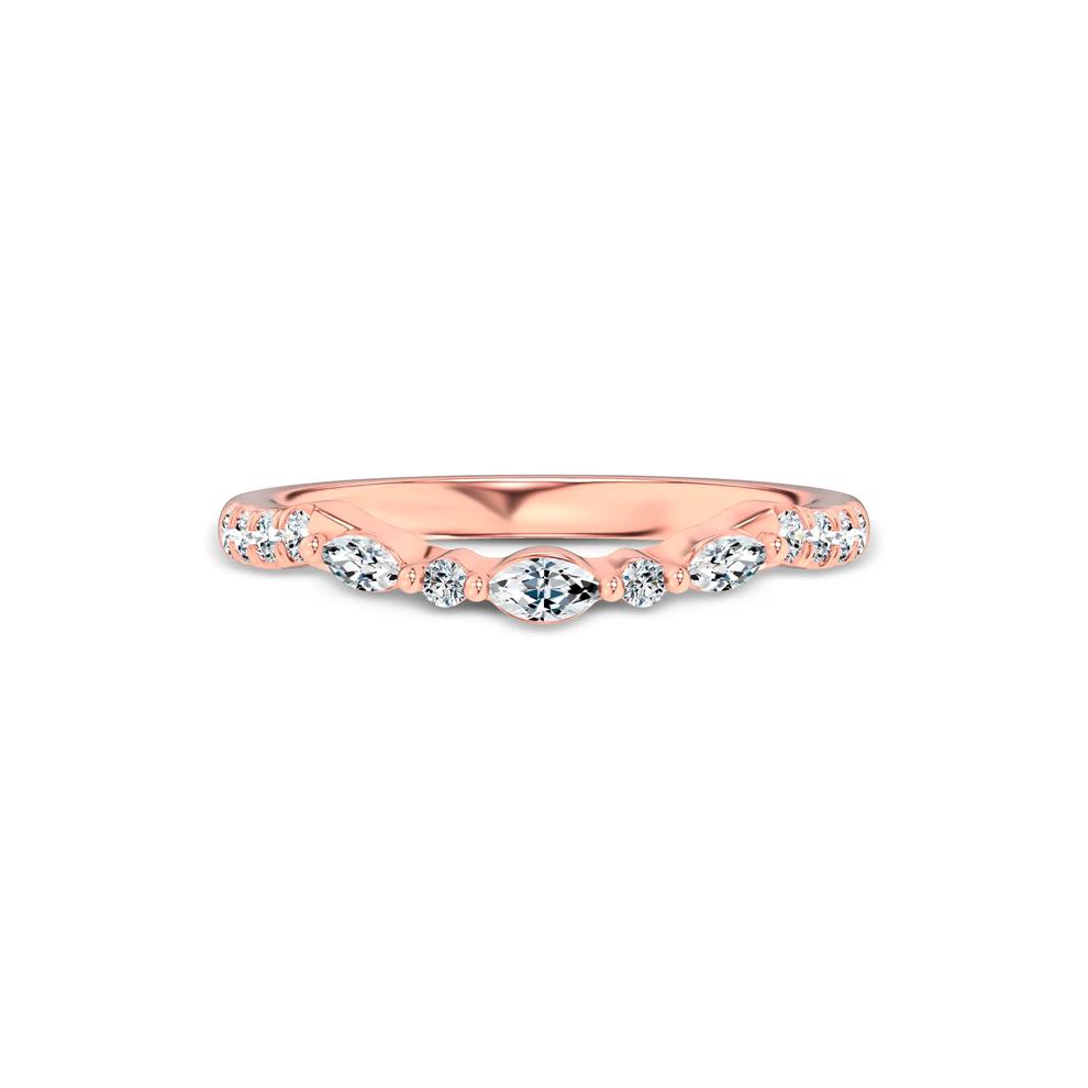 Diamond Contour Band in 14K Rose Gold (1/4 ct. tw.) – Image 1 of 4