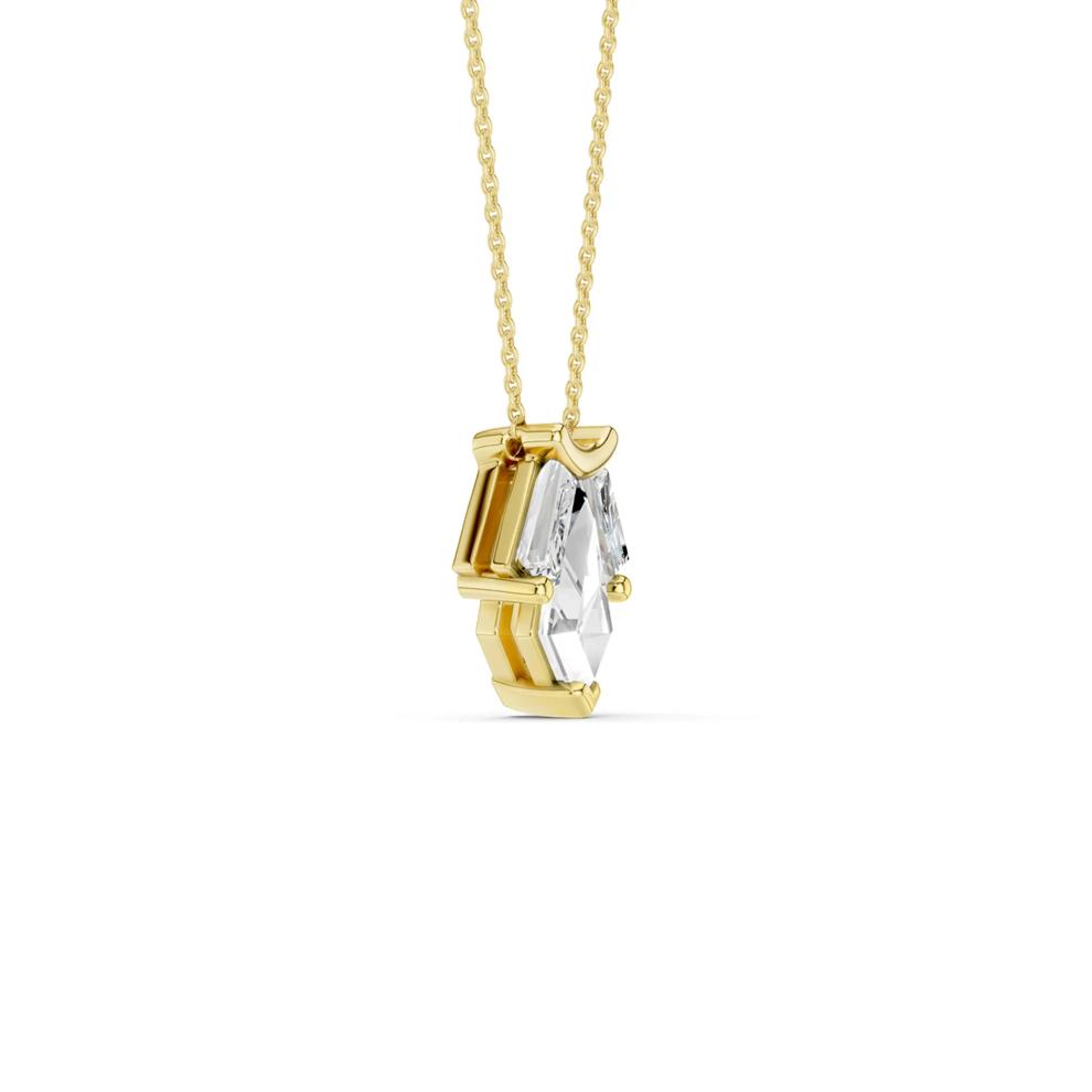 Lab Grown Diamond Mixed-Shape Pendant Necklace in 14K Yellow Gold (3/4 ct. tw.) – Image 2 of 3