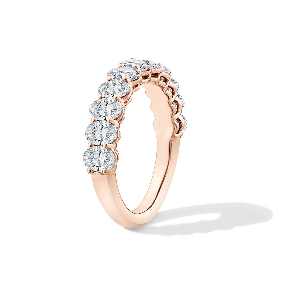 Lab Grown Diamond Oval Anniversary Band in 14K Rose Gold (2 ct. tw.) – Image 3 of 4