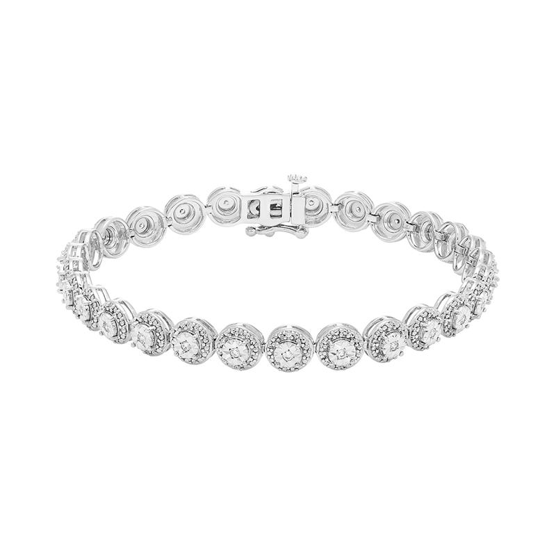 Diamond Bracelet in Sterling Silver &#40;3/8 ct. tw.&#41; – Image 1 of 1
