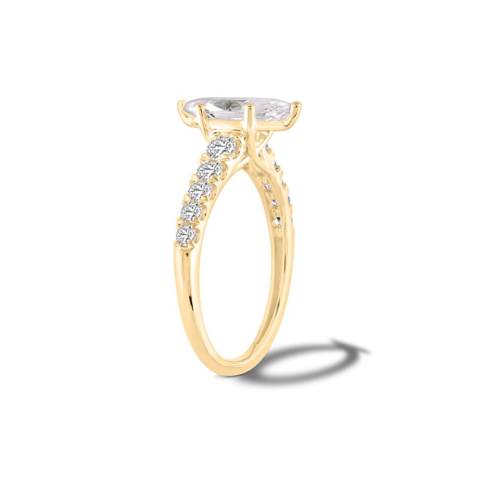 Lab Grown Diamond Marquise Engagement Ring in 14K Yellow Gold (1 1/2 ct. tw.) – Image 3 of 4