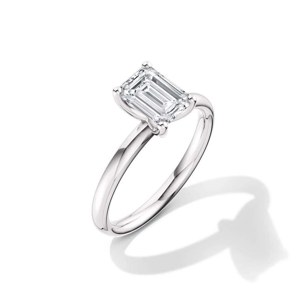 Diamond Emerald-Cut Solitaire Engagement Ring in Platinum (1 ct.) – Image 2 of 4