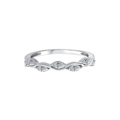 Lab Grown Diamond Marquise Stack Band in 10K White Gold (1/2 ct. tw.)