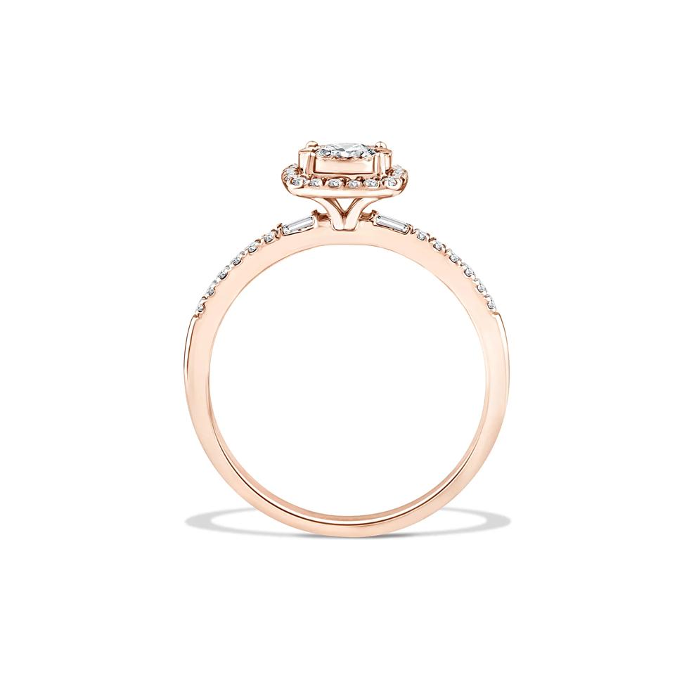 Lab Grown Diamond Round Center Promise Ring  in 10K Rose Gold (1/2 ct. tw.) – Image 2 of 4