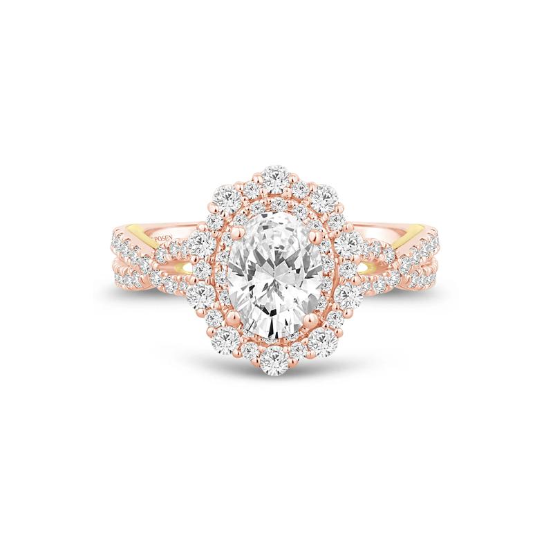 Lab Grown Diamond Double Halo Engagement Ring in 14K Rose Gold &#40;1 3/4 ct. tw.&#41; – Image 1 of 3