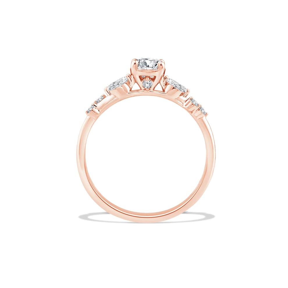Diamond Round Center Engagement Ring in 10K Rose Gold (5/8 ct. tw.) – Image 2 of 4