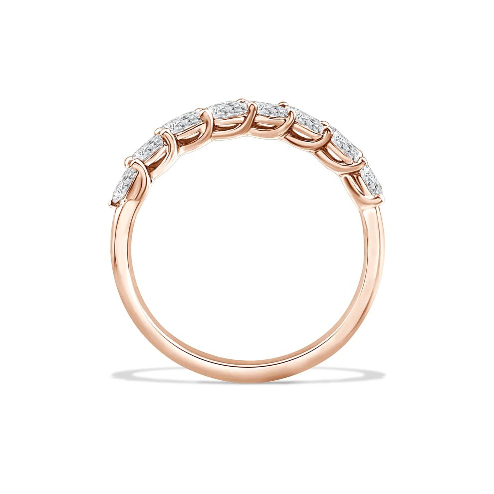 Lab Grown Diamond Marquise Anniversary Band in 10K Rose Gold (1/2 ct. tw.) – Image 2 of 4