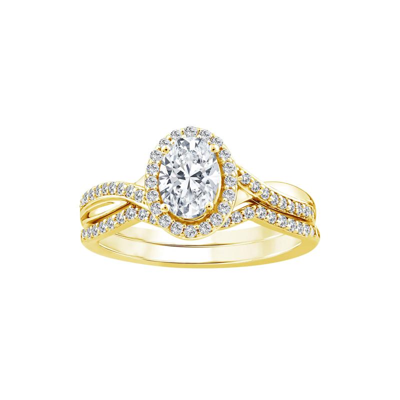 Lab Grown Diamond Engagement Ring Set in 10K Yellow Gold &#40;1 ct. tw.&#41; – Image 1 of 3