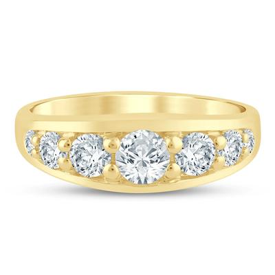 Lab Grown Diamond Graduated Channel Band in 14K Yellow Gold (1 ct. tw.)