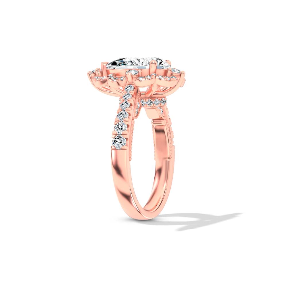Lab Grown Diamond Pear-Shaped Halo Engagement Ring in 14K Rose Gold (2 5/8 ct. tw.) – Image 3 of 4
