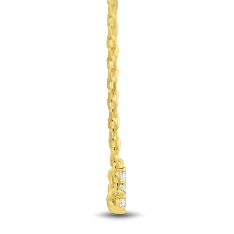 Lab Grown Diamond Five-Stone Necklace in 10K Yellow Gold &#40;1/5 ct. tw.&#41; – Image 2 of 5