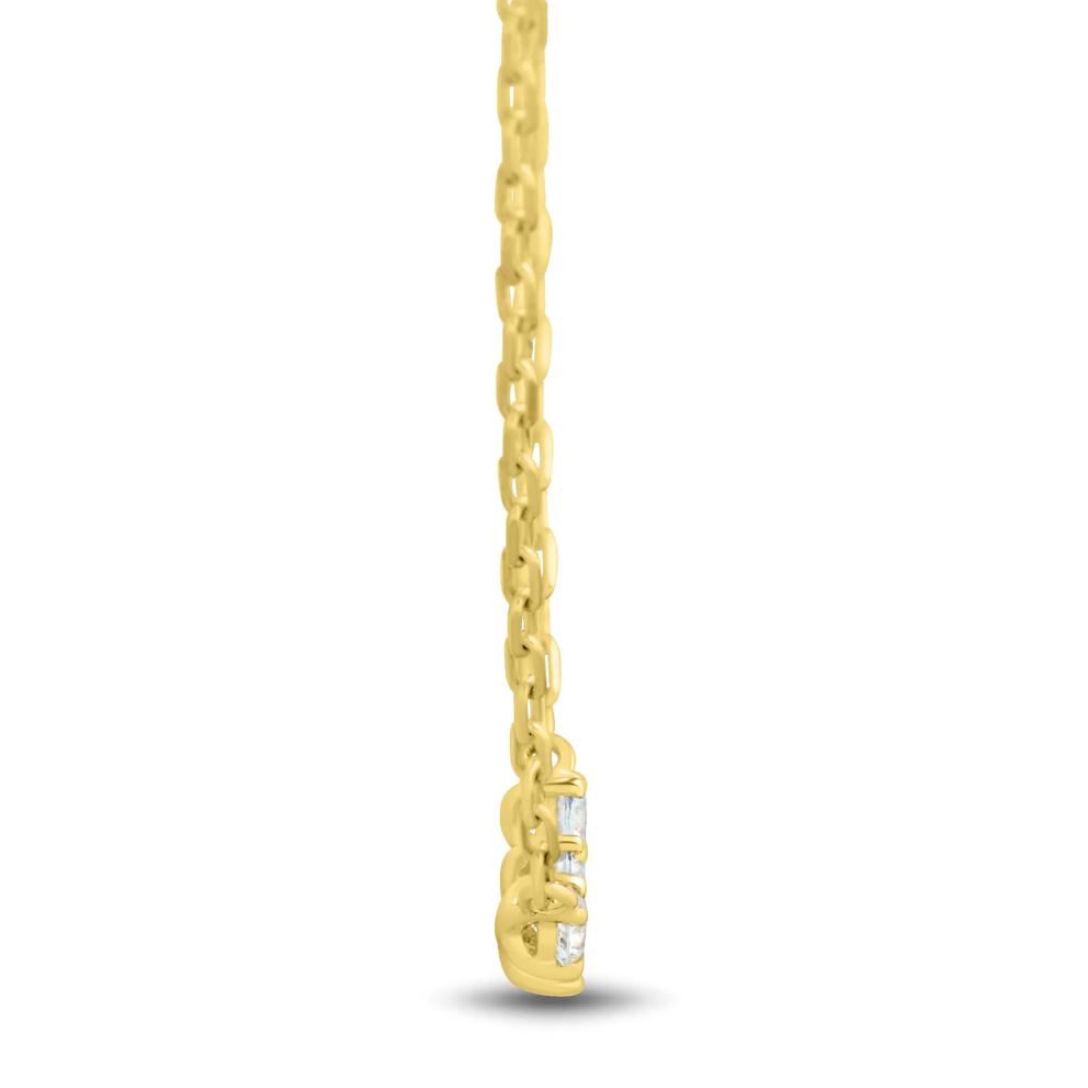 Lab Grown Diamond Five-Stone Necklace in 10K Yellow Gold (1/5 ct. tw.) – Image 2 of 5