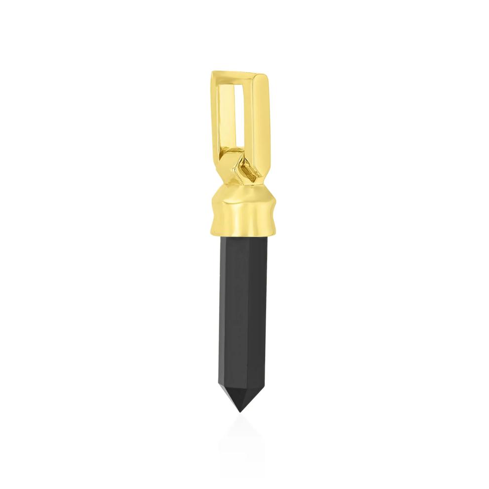 Men's Onyx Crystal Charm in Vermeil – Image 2 of 3
