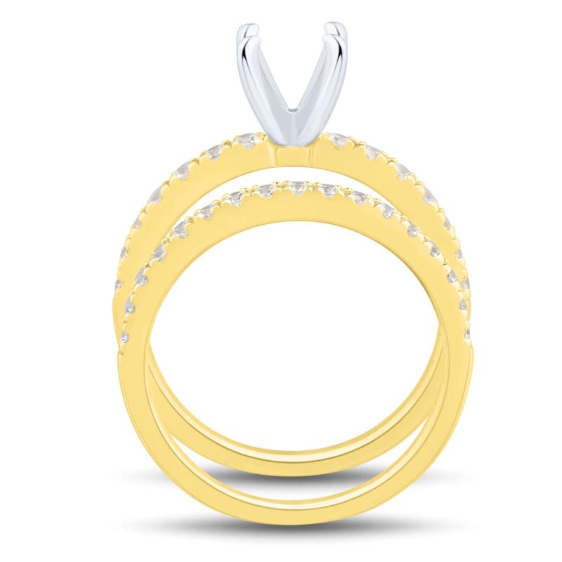 1/2 ct. tw. Brilliant-Cut Diamond Semi-Mount Engagement Ring in 14k Yellow Gold &#40;Setting Only&#41;  – Image 3 of 8