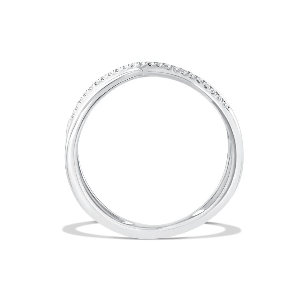Diamond Accent Crossover Ring in Sterling Silver – Image 2 of 4