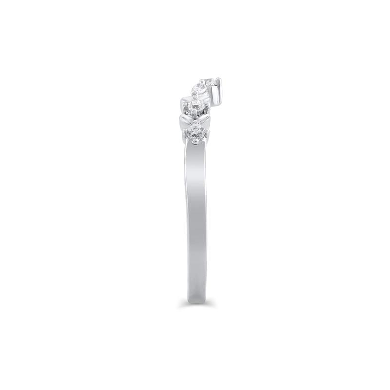 Lab Grown Diamond Contour Band in 14K White Gold &#40;1/7 ct. tw.&#41; – Image 3 of 3