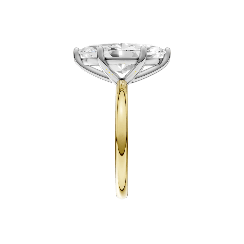 Lab Grown Diamond Marquise Solitaire Engagement Ring in 14K Yellow and White Gold &#40;4 ct. tw.&#41; – Image 4 of 5