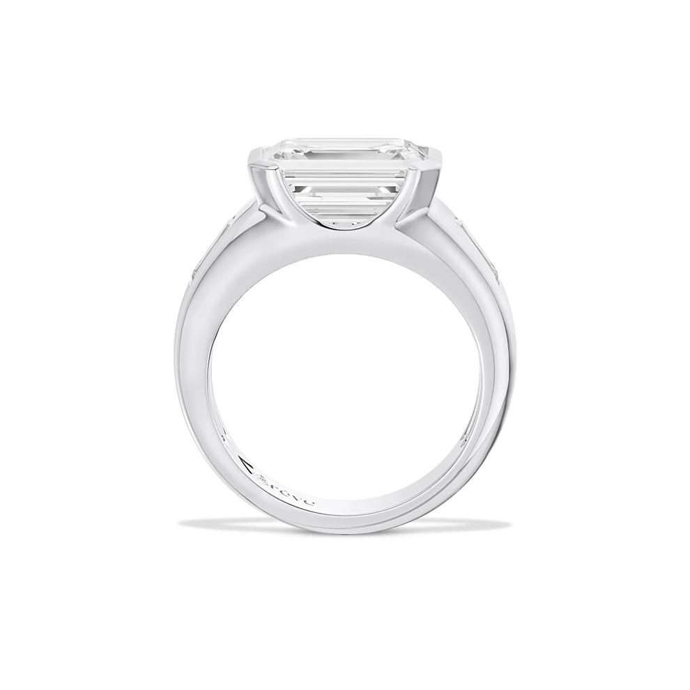 Lennox Lab Grown Diamond Emerald-Cut Center in 14K White Gold (3 3/8 ct. tw.) – Image 2 of 4