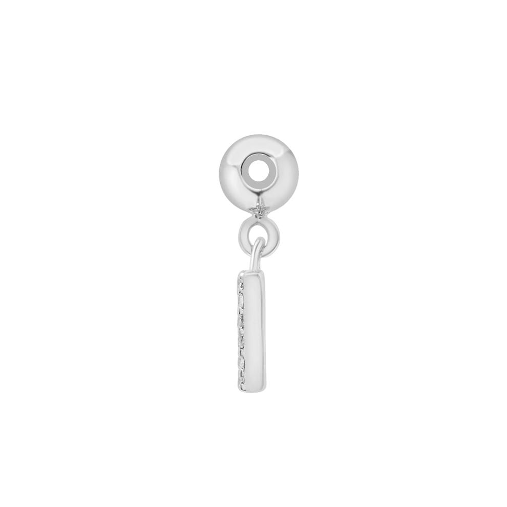 Diamond Accent E Initial Bead Charm in Sterling Silver – Image 2 of 3