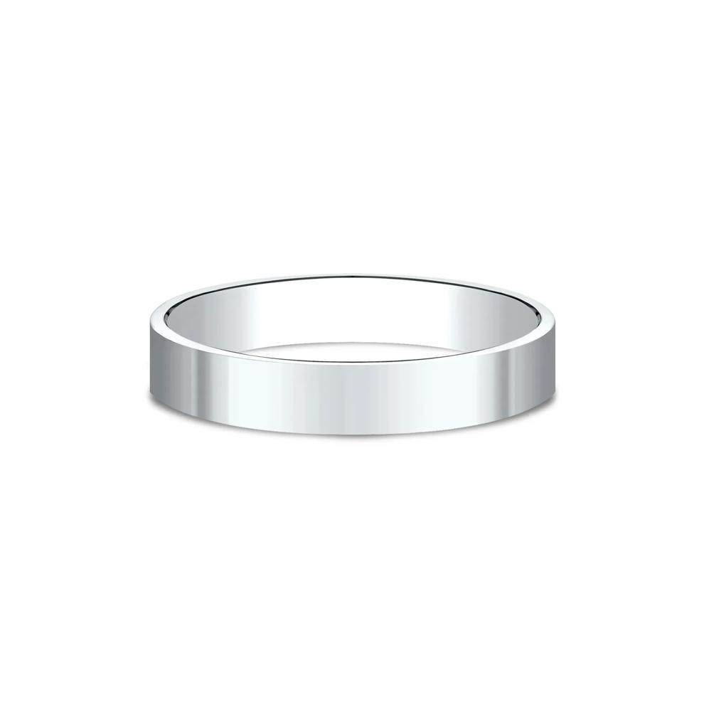 Flat Plain Wedding Band in 14K White Gold, 3mm – Image 1 of 3