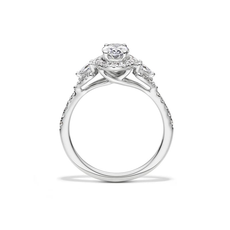 Lab Grown Diamond Oval Engagement Ring in 14K White Gold &#40;1 ct. tw.&#41; – Image 2 of 4