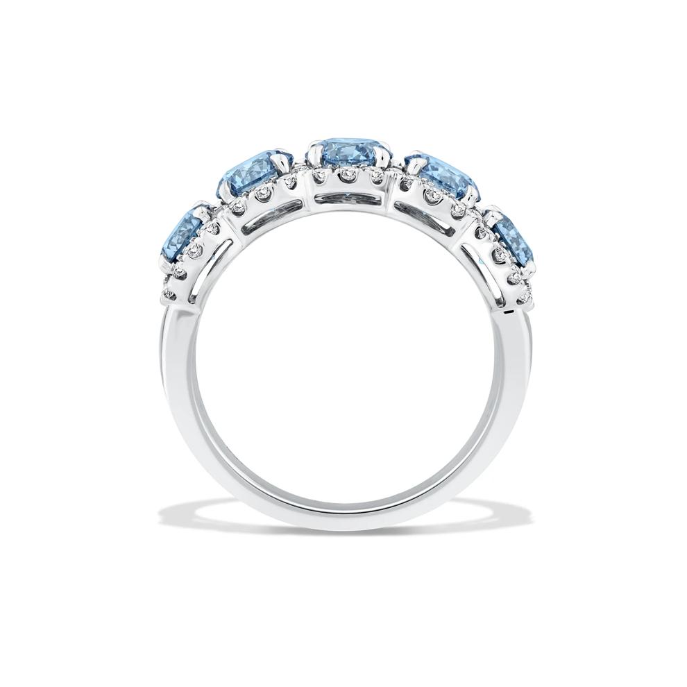 Lab Grown Diamond Blue Anniversary Band in 10K White Gold (2 5/8 ct. tw.) – Image 2 of 4