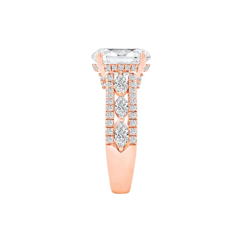 Layla Lab Grown Diamond Engagement Ring in 18K Rose Gold &#40;4 ct. tw.&#41; – Image 3 of 5