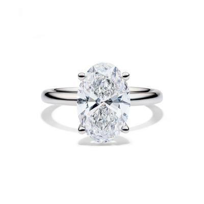 Lab Grown Diamond Solitaire Oval Engagement Ring