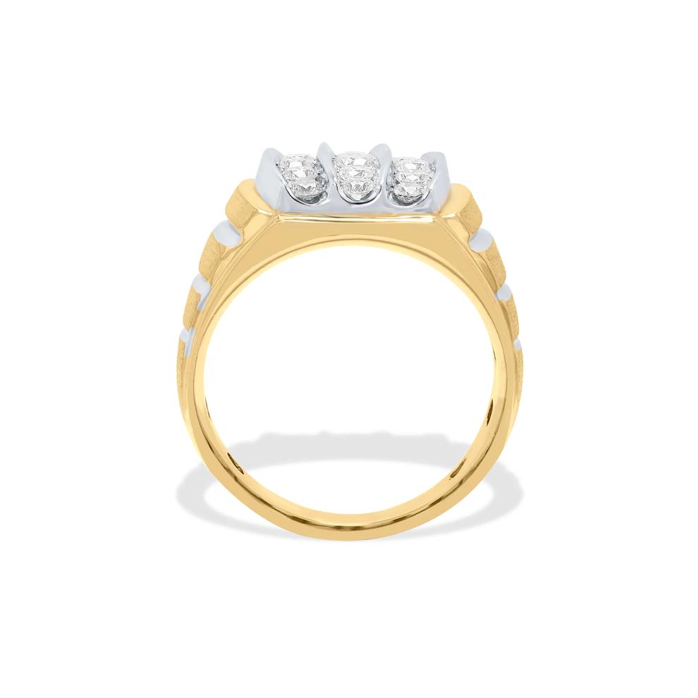 Men's Diamond Ring in 10K Yellow &amp; White Gold (1 ct. tw.) – Image 2 of 4