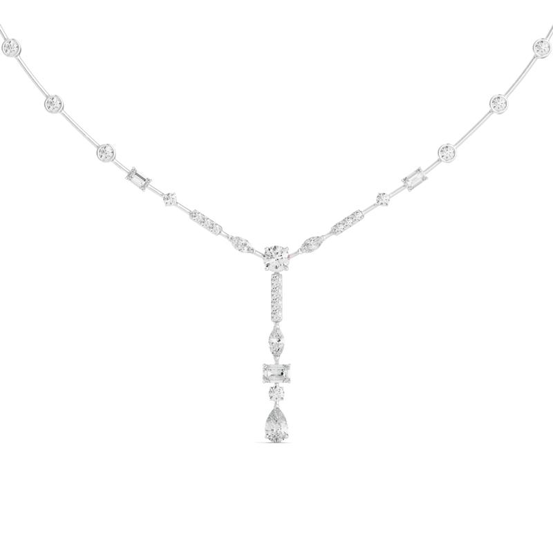 Diamond Lariat Necklace in 18K White Gold, 16&rdquo; (6 3/4 ct. tw.) – Image 1 of 3