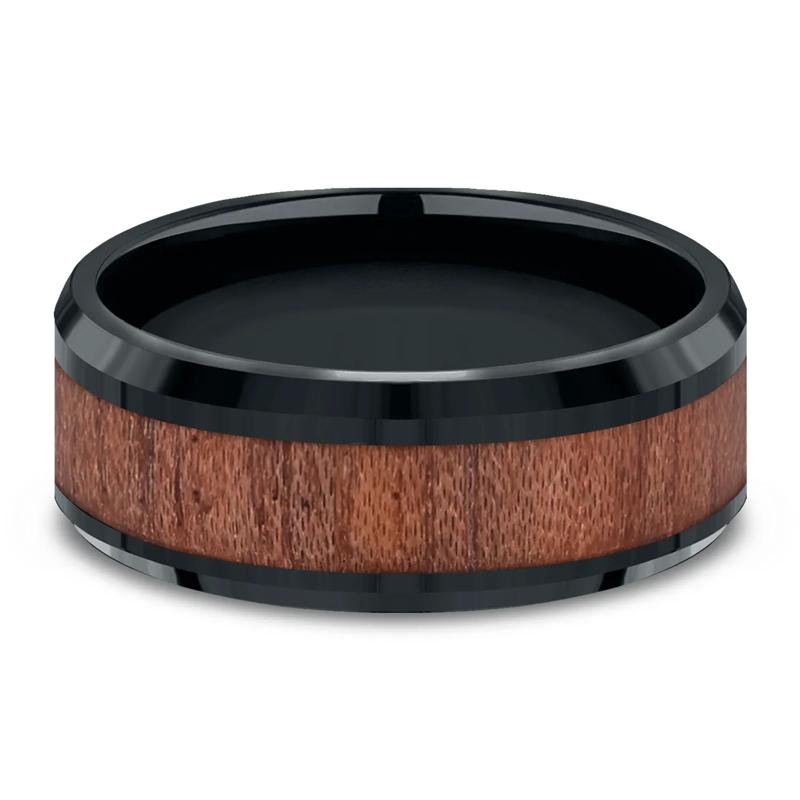 Men&#39;s Band in Black Cobalt, 8MM – Image 1 of 3