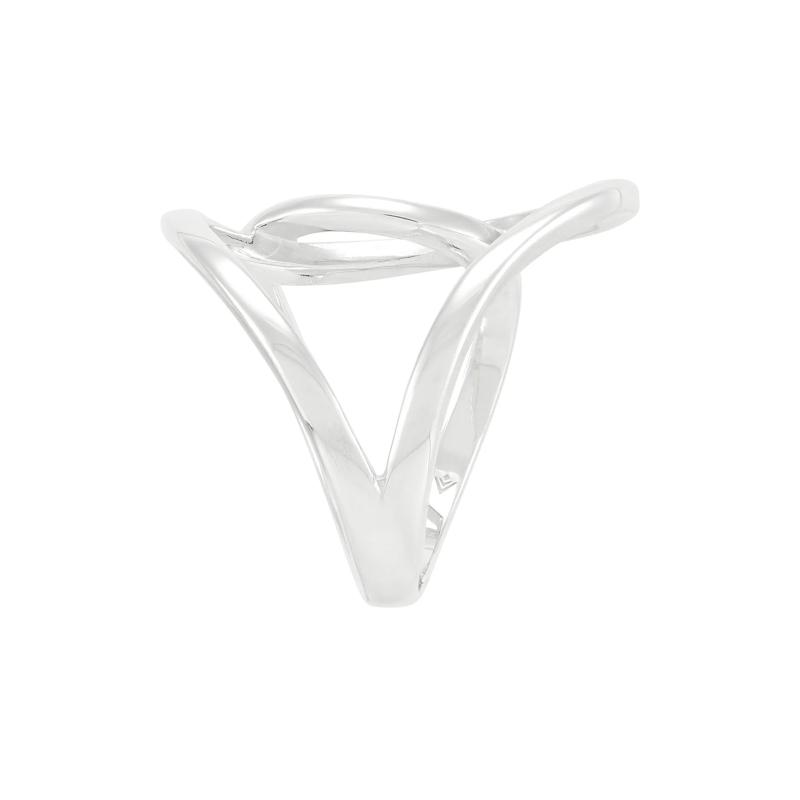 Polished Interlocking Ring in Sterling Silver – Image 3 of 4