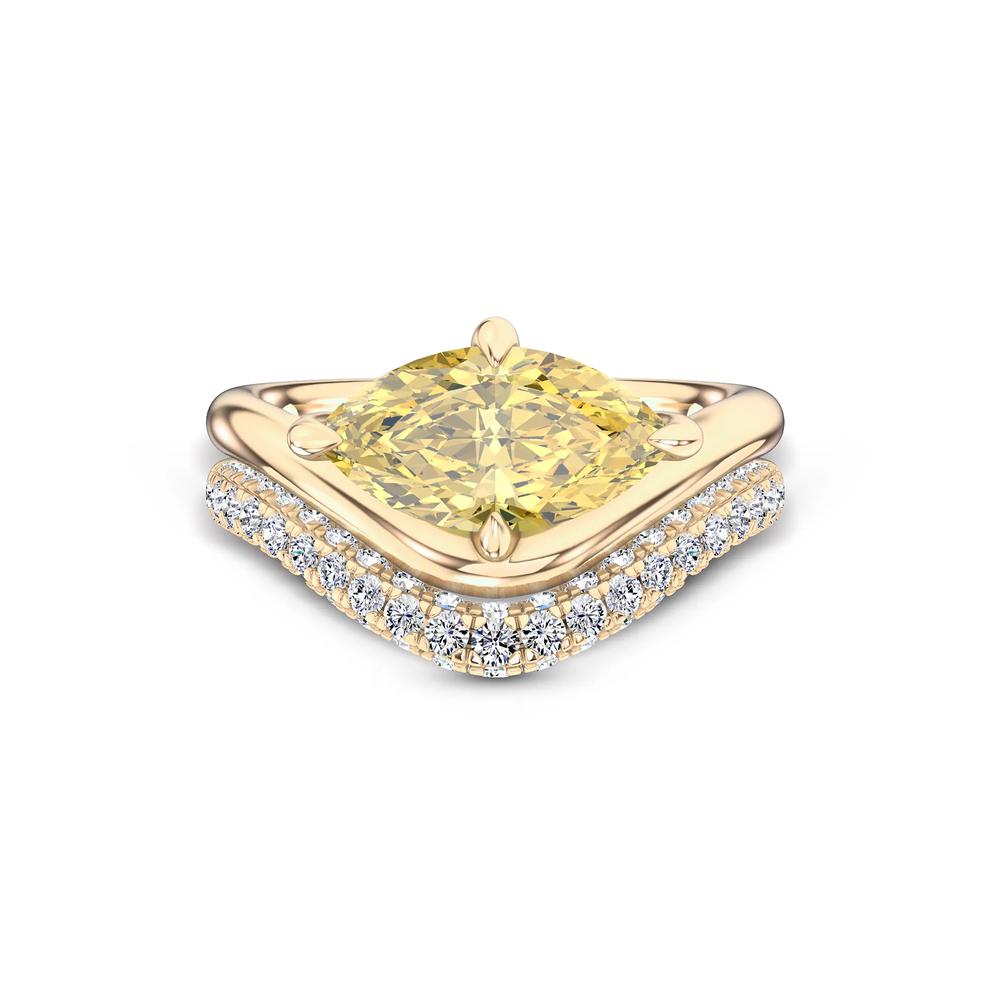 Lab Grown Diamond Yellow Marquise Engagement Set in 14K Yellow Gold (2 5/8 ct. tw.) – Image 1 of 6