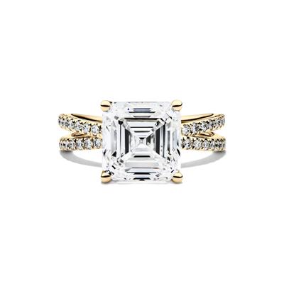 Lainey Lab Grown Diamond Asscher-Cut Engagement Ring in 14K Yellow Gold (5 1/3 ct. tw.)