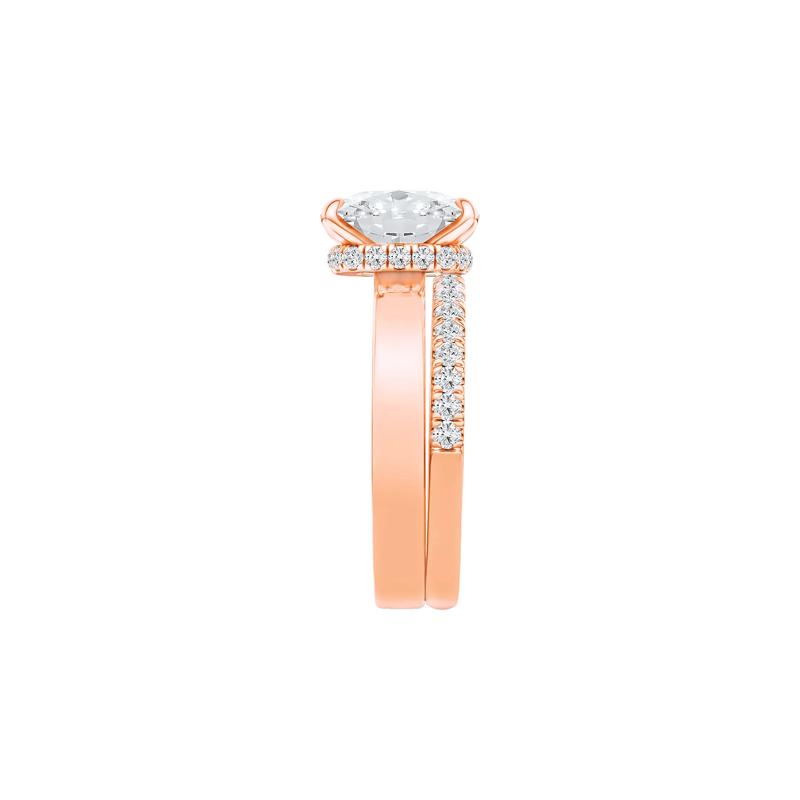 Lab Grown Diamond Elongated Cushion-Cut Engagement Ring in 14K Rose Gold (4 ct. tw.) – Image 3 of 5