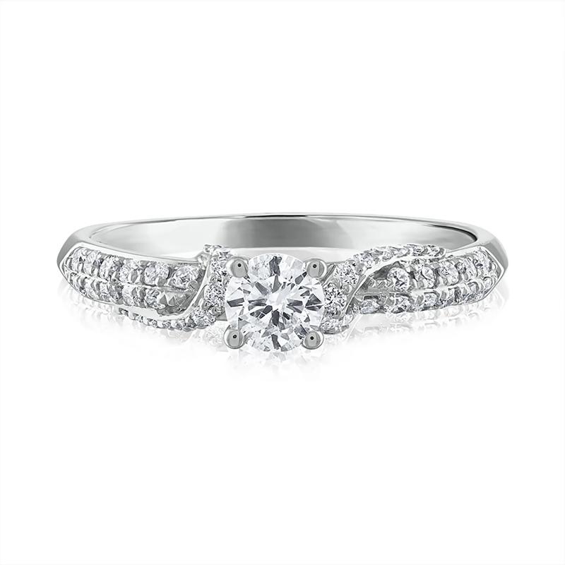 Diamond Engagement Ring in 14K White Gold &#40;5/8 ct. tw.&#41; – Image 1 of 3