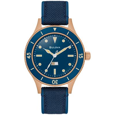Men's MIL SHIPS Watch With a Blue Nylon Strap