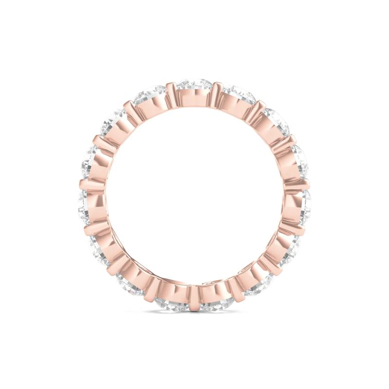 Round-Cut Diamond Shared Prong Eternity Band in 14k Rose Gold &#40;3 ct. tw.&#41; – Image 2 of 3