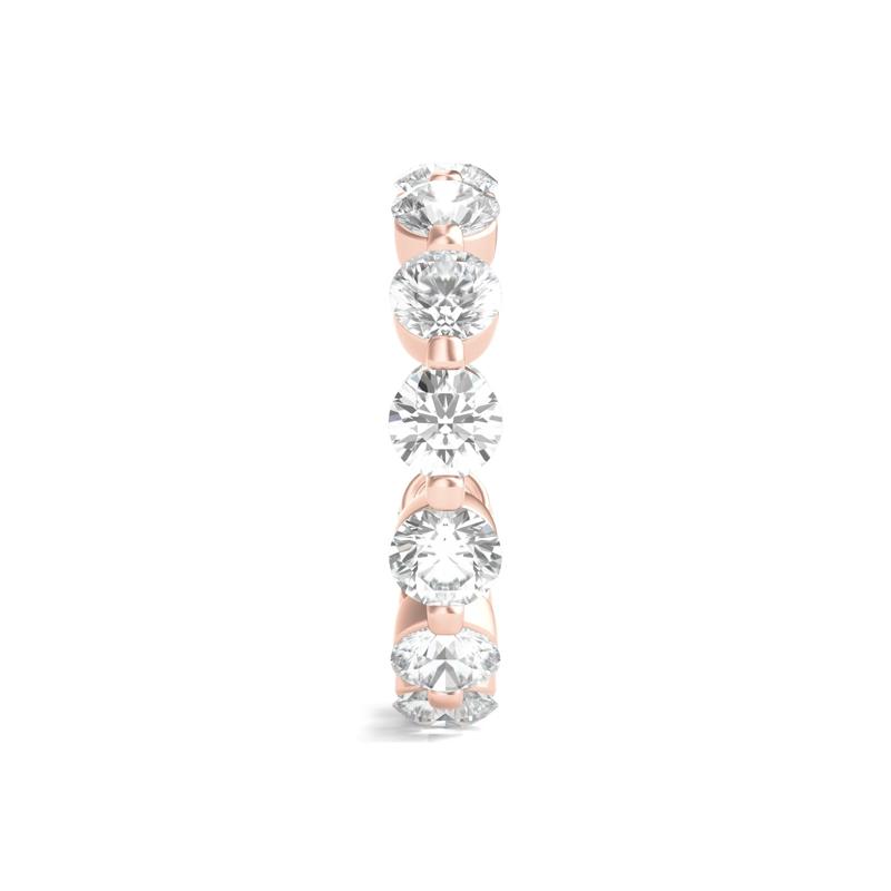 Round-Cut Diamond Shared Prong Eternity Band in 14k Rose Gold &#40;4 ct. tw.&#41; – Image 3 of 3
